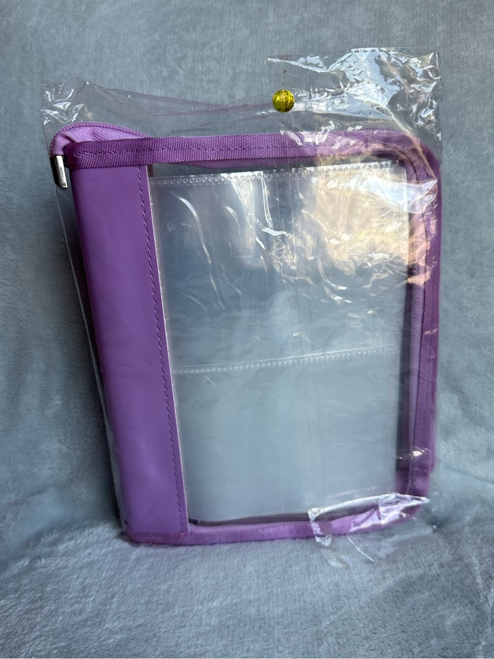 Purple Travel Jewelry Organizer Binder w/ Zipper Pouches NEW